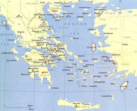 Map Of Ancient Greece Ancient Greece